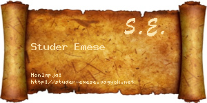 Studer Emese névjegykártya