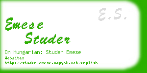 emese studer business card